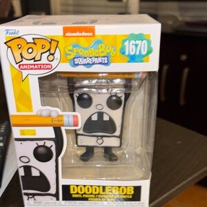 Funko Pop Animation DoodleBob Black and White Figure